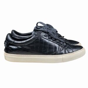 Givenchy Black Croc Embossed Leather Urban Street Sneakers EU 41 - US 8M, 10L